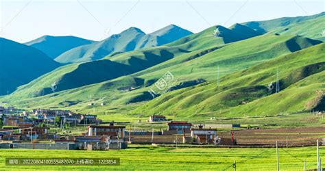 阿坝草原农耕民居高原平原自然风景摄影素材汇图网