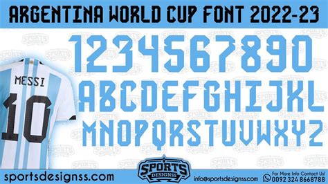 Argentina Worldcup 2022 23 Font Free Download By Sports Designss