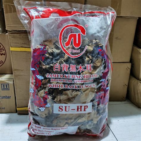 Jual Jamur Kuping Hitam Putih 1Kg White Back Fungus SU Brand Dried