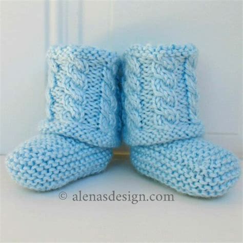 Cabled Baby Booties Knitting Pattern Alena S Design