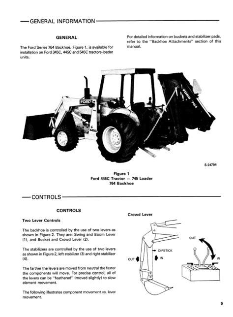 New Holland Ford Tractor Series 764 Backhoe Operator S Manual 42076411