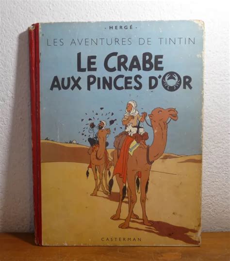 ANCIEN TINTIN DOS Toilé Le crabe aux pinces d or B5 1951 EUR 69 99