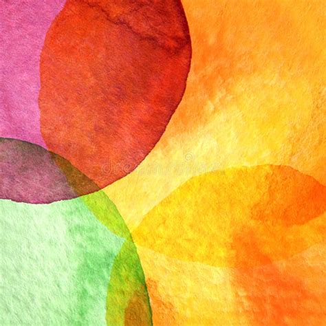 Abstract Watercolor Circle Painted Background Stock Illustration