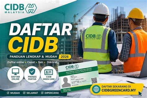 daftar kad hijau cidb secara   cidb green card