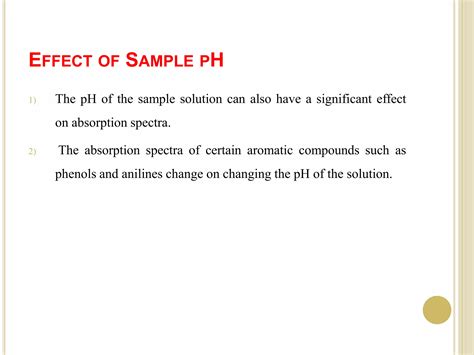 Factors affecting uv visible spectroscopy | PPTX