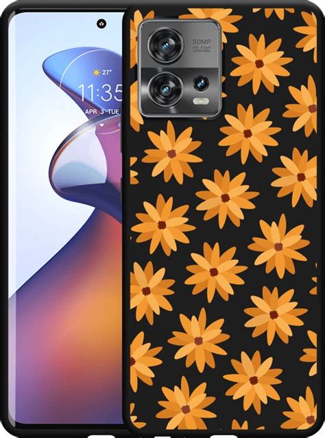 Cazy Hoesje Zwart Geschikt Voor Motorola Edge 30 Fusion Oranje