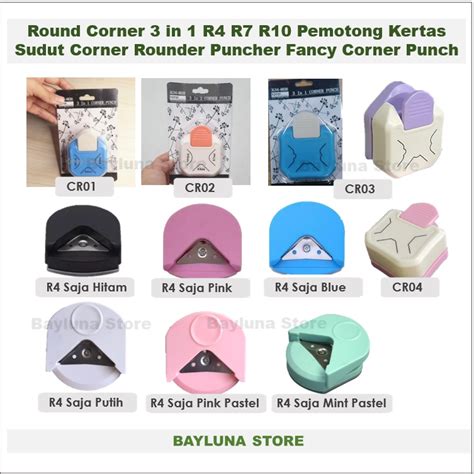 Jual Round Corner 3 In 1 R4 R7 R10 Pemotong Kertas Sudut Corner Rounder