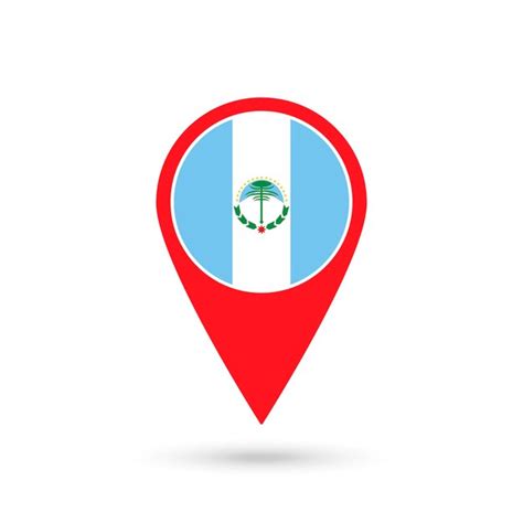 Premium Vector Map Pointer With Neuquen Flag Vector Illustration