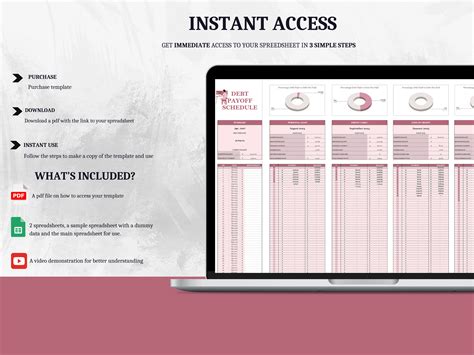 Debt Tracker Debt Snowball Spreadsheet Debt Payoff Tracker Debt Payment Tracker Google Sheets ...