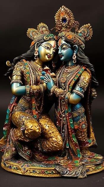 Shree Radha E Krishna Ilustra O Generativa Ai Foto Premium