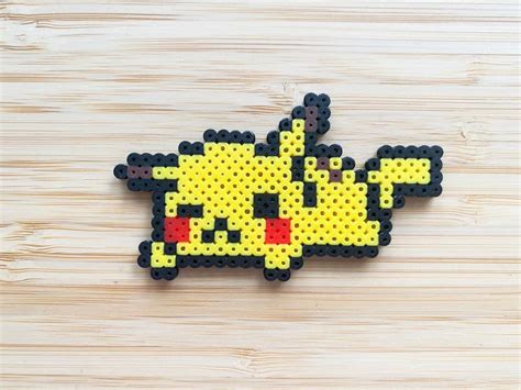 Perler Beads Crafts Pok Mon Character Pikachu Can Be Fridge Magnet