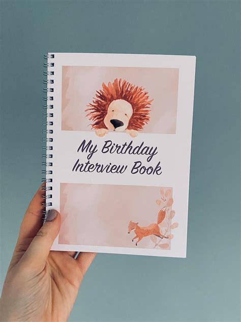 Boho Birthday Interview Book Birthday Memories Book First Etsy Uk