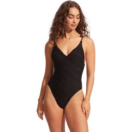 Seafolly Secondwave V Neck One Piece Swim Suit Women S Clothing