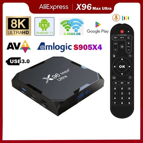 Novo X96 Max Plus Ultra Caixa De Tv Android 11 Amlogic S905x4 Av1 8k