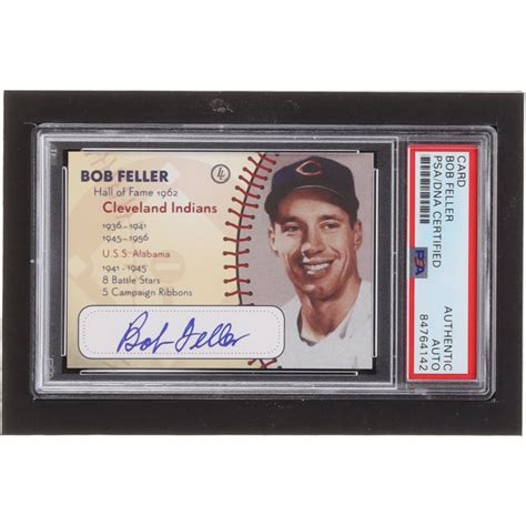 Bob Feller Signed Trading Card Psa Beckett Pristine Auction