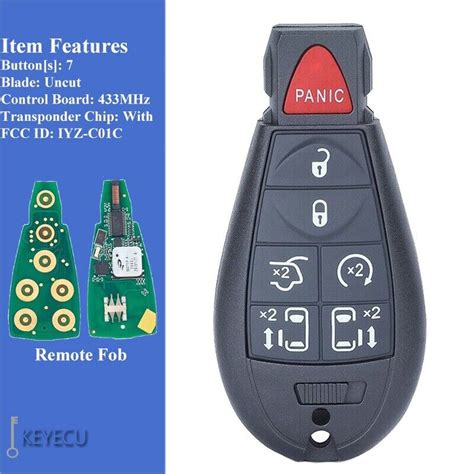 Keyless Go Smart Remote Key Fob IYZ C01C For Chrysler 2008 2016 Town