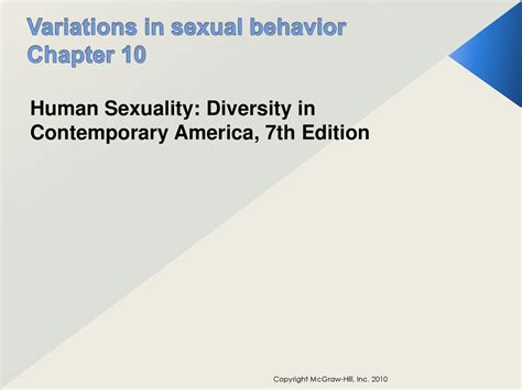 Variations In Sexual Behavior Chapter Ppt Download