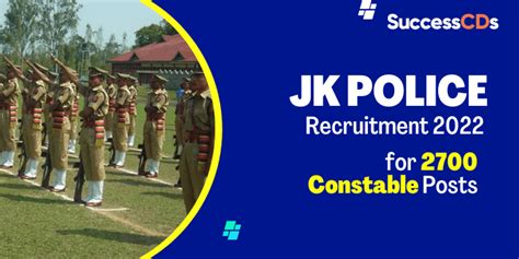 Jk Police Recruitment 2022 For 2700 Constable Posts Apply Now