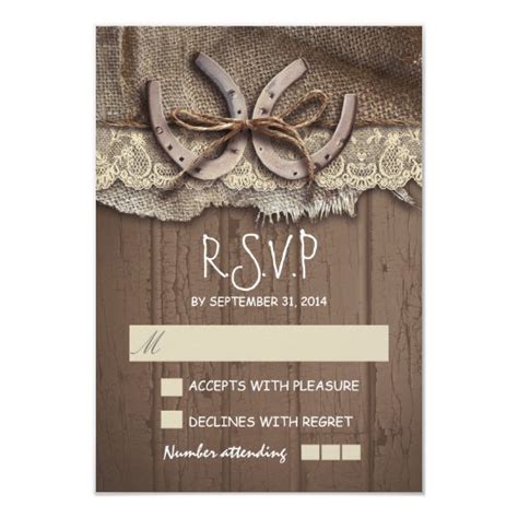 Rustic country wedding RSVP cards | Zazzle.com