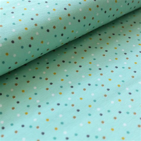 Stoffonkel Designerstoff Biojersey Mini Jungle Confetti In Mintdesign