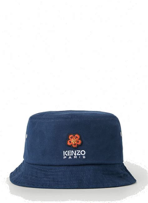 Flower Embroidery Bucket Hat In Blue Kenzo