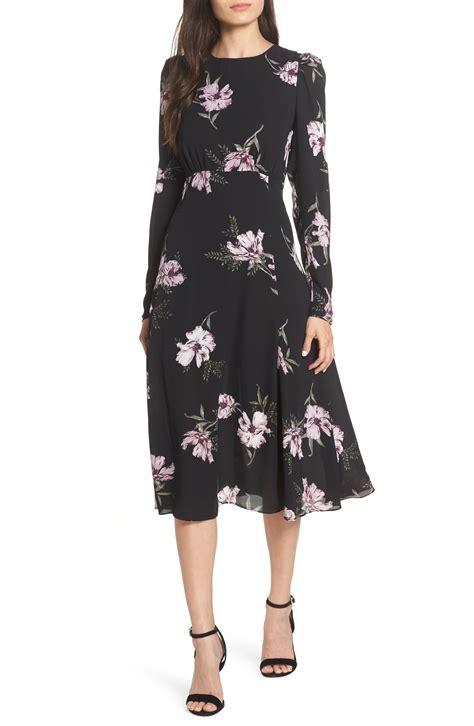 Chelsea28 Floral Print Midi Dress Nordstrom