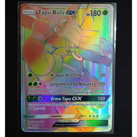 Carta Pokemon Tapu Bulu Gx Sl Shopee Brasil