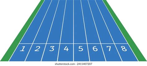 Track Field Lane Isolated Vector Illustration Stock Vector (Royalty ...