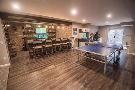 Project Gallery Industrial Bar Basement Design South Lyon Mi