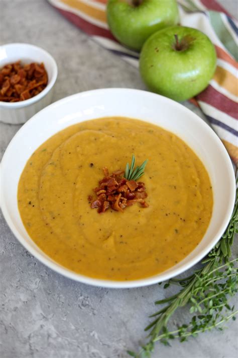 Roasted Butternut Squash Soup With Bacon Man Meets Oven