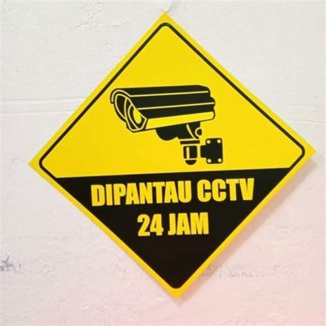 Jual Sign Sticker Rambu Safety Area Ini Dipantau Cctv Jam Ukuran