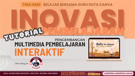 Tutorial Pengembangan Multimedia Pembelajaran Interaktif Berbasis Canva For Education Youtube