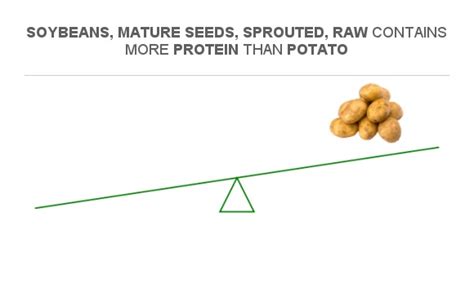 Compare Protein In Soybeans Mature Seeds Sprouted Raw To Protein In