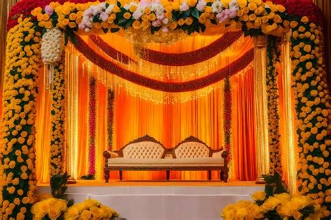 Indian Wedding Stage Stock Photos, Images and Backgrounds for Free Download