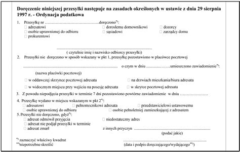 List Polecony W Skrzynce Na Listy Ordynacja Podatkowa