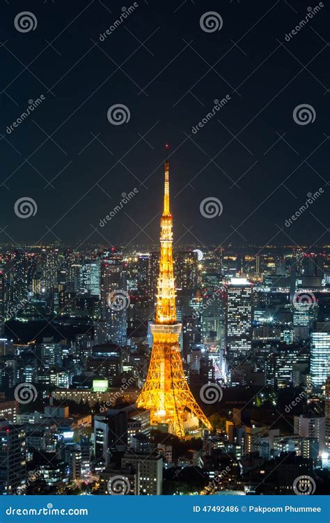 Nighttime View of Tokyo Tower, Tokyo City View at Night, Tokyo ...