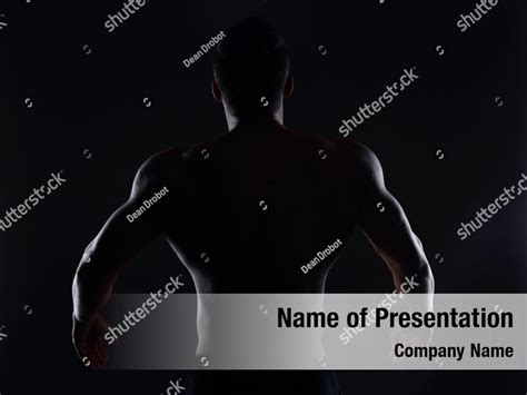 Sportsman Black Silhouette Bodybuilder Powerpoint Template Sportsman Black Silhouette