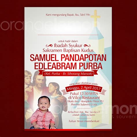 Detail Contoh Undangan Baptisan Anak Koleksi Nomer 1