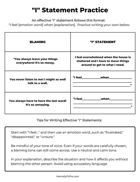 Therapy Worksheets Mentally Fit Pro Worksheets Library