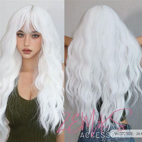 White Long Hair Wig - Etsy