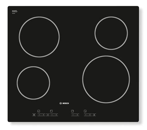 Bosch PKE611D17E 4 Burner Black Glass Electric Ceramic Hob ...