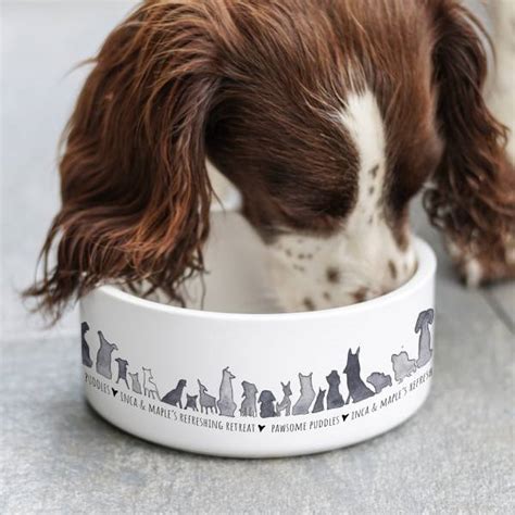 Dog Silhouettes Dog Bowl | This Is Nessie