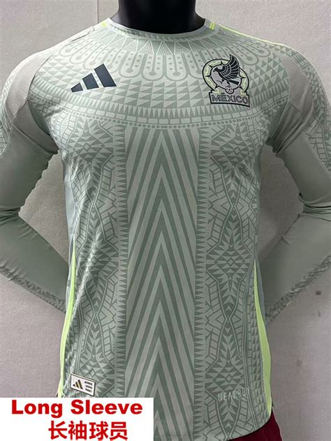 Us Mexico Away Long Sleeve Player Version Soccer Jersey