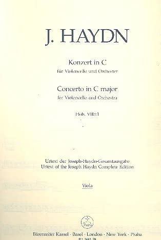 Konzert für Violoncello und Orchester C Dur Hob VIIb 1 von Joseph Haydn