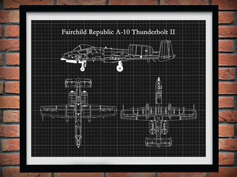 Fairchild Republic A 10 Thunderbolt Ii Drawing Vers 2 A 10 Warthog