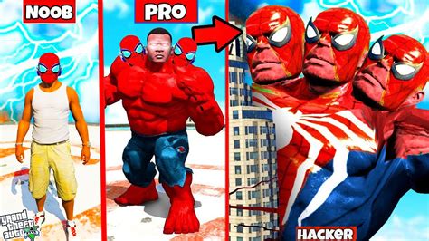 UPGRADING NOOB RED SPIDER HULK FRANKLIN INTO GOD MONSTER SUPER GOD RED