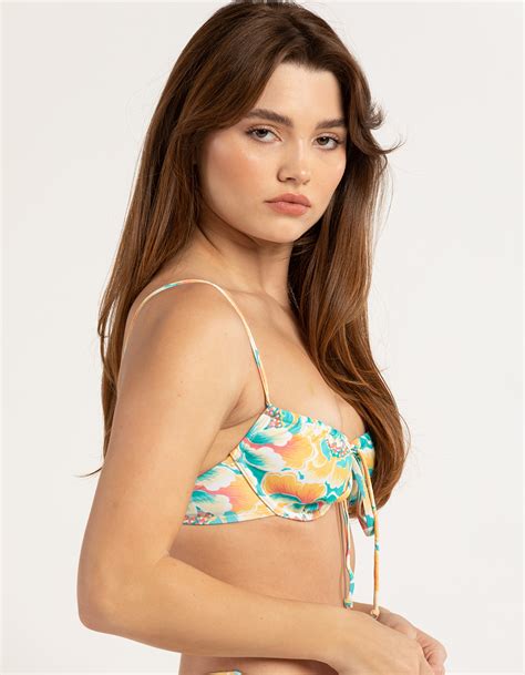 Kulani Kinis Honey Pot Ruched Underwire Bikini Top Multi Tillys