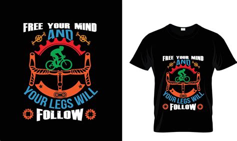 Bicycle T Shirt Design Free Vector 16396566 Vector Art At Vecteezy