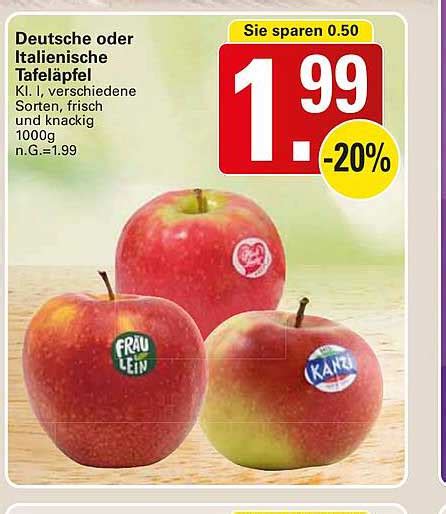 Deutsche Oder Italienische Tafel Pfel Angebot Bei Wez Prospekte De