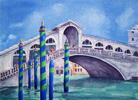 The Rialto Bridge Painting by Suzanne Krueger | Fine Art America